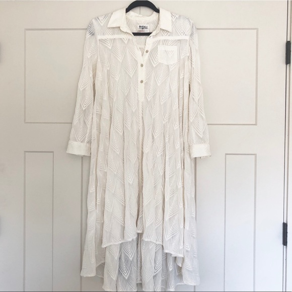 Anthropologie Dresses & Skirts - Sheer cream holding horses dress